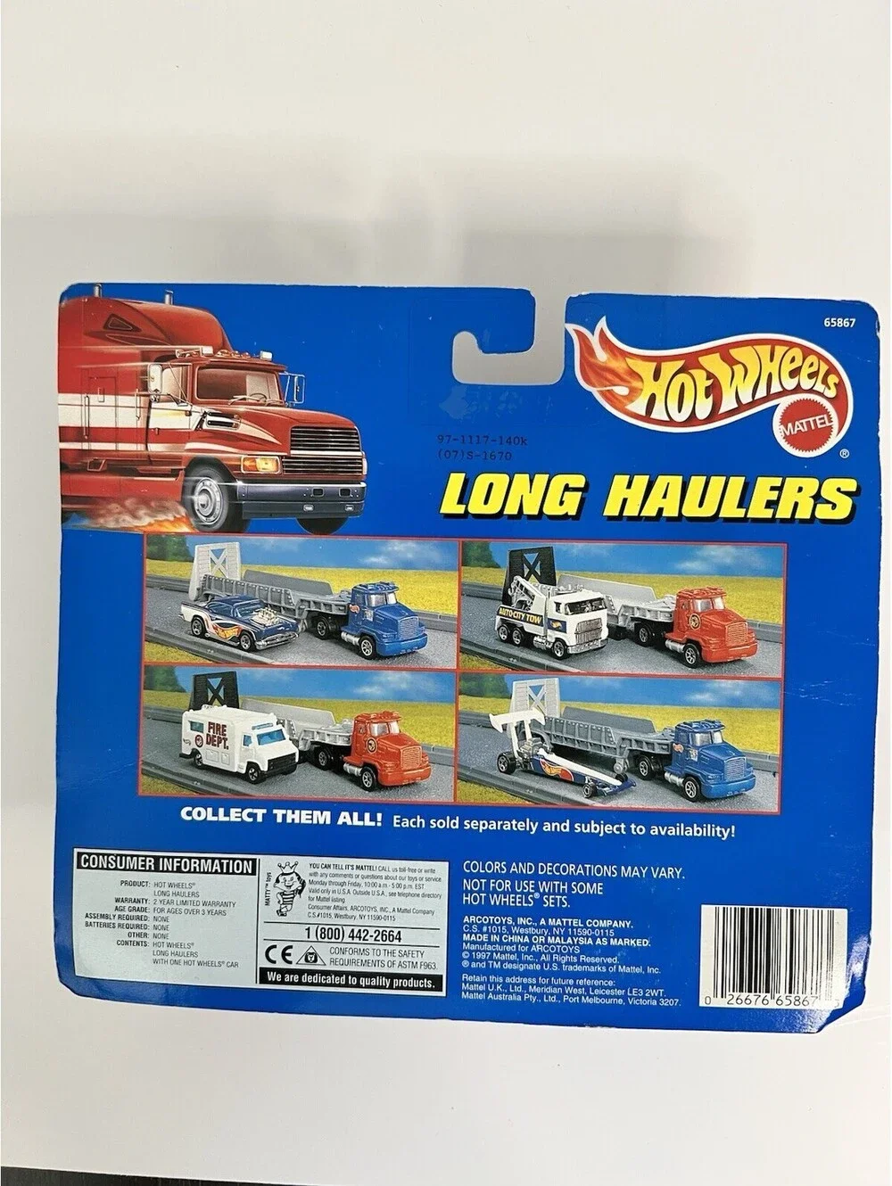 Hot Wheels - Long Haulers - Auto City Tow Truck & Transporter